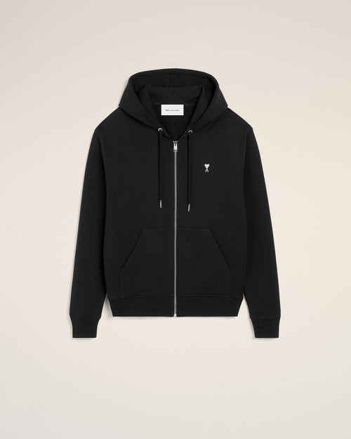 Cotton Ami De Coeur Zipped Hoodie - 1 - Ami Paris