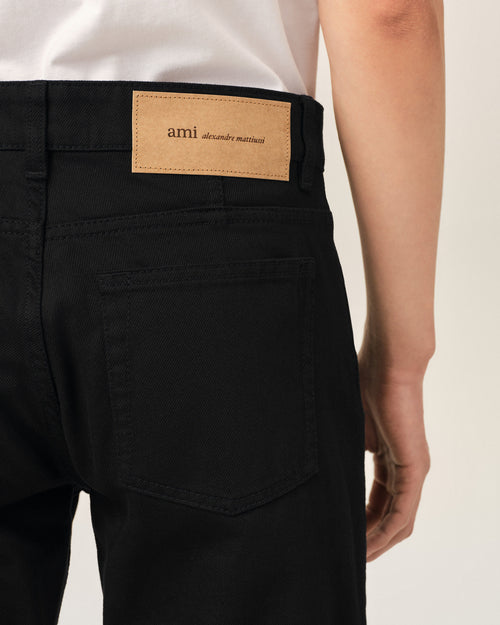 Black classic-fit cotton jeans - Man - 5 - AMI Paris - Ami Paris