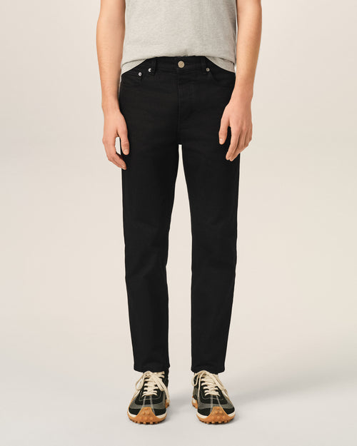 Black tapered-fit cotton jeans - Man - 3 - AMI Paris - Ami Paris
