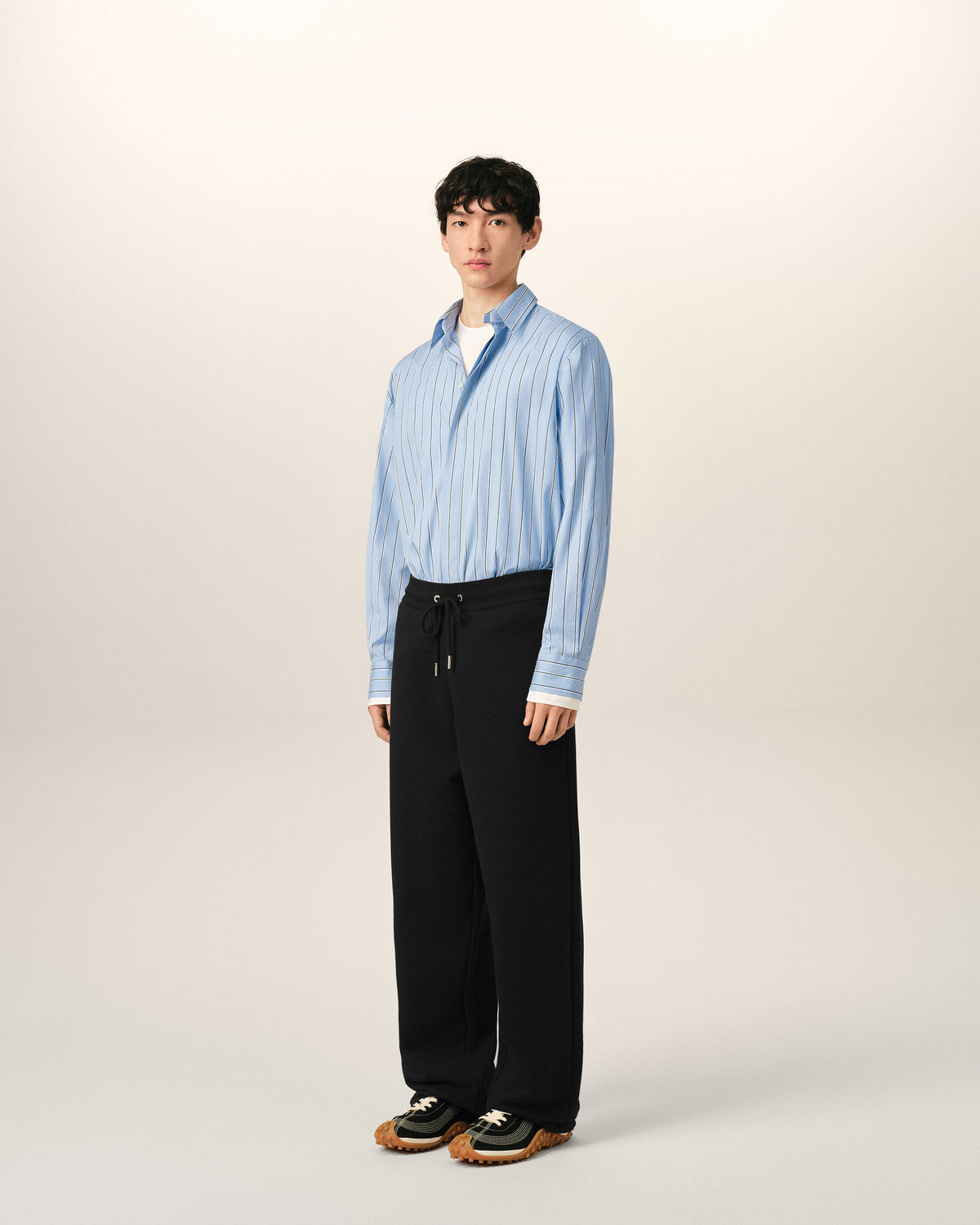 Black cotton track pants with Ami de Coeur - 6
