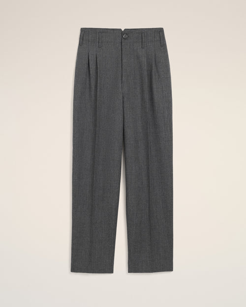Grey two-pleats wool trousers - 1 - Ami Paris