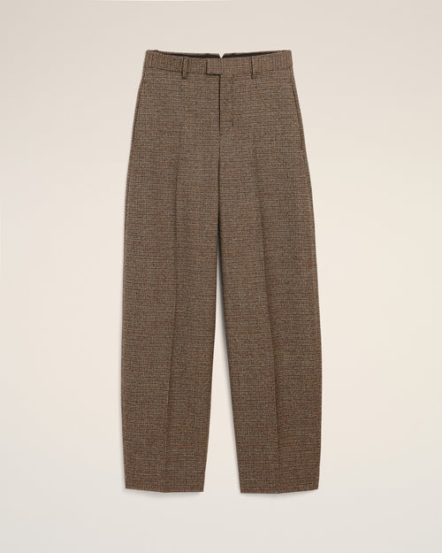 Brown houndstooth balloon-fit wool trousers - Man - 1 - AMI Paris - Ami Paris