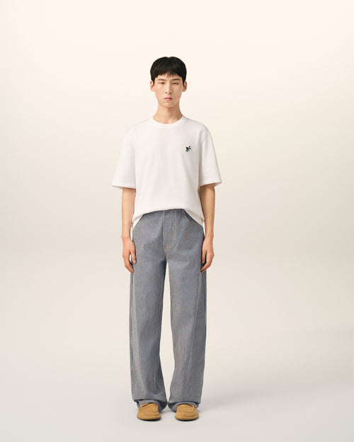 Jeans taglio baggy in cotone blu - 2 - Ami Paris