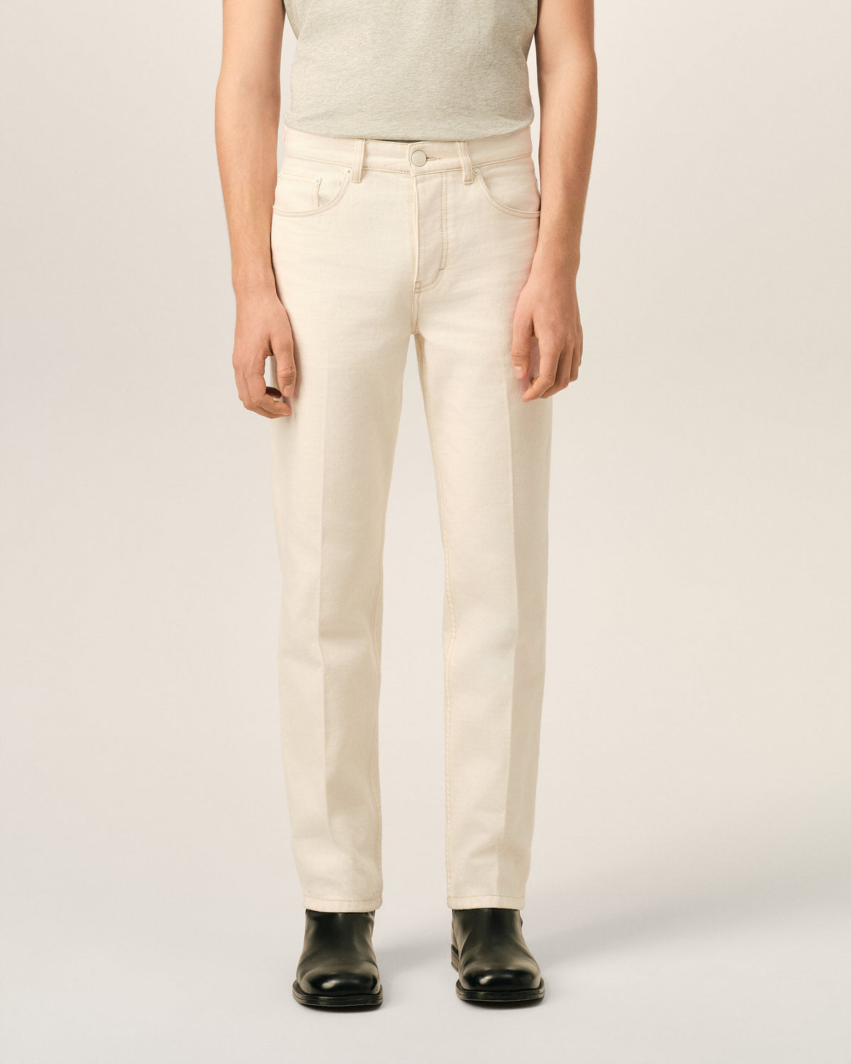 White parisian-fit cotton jeans - 3