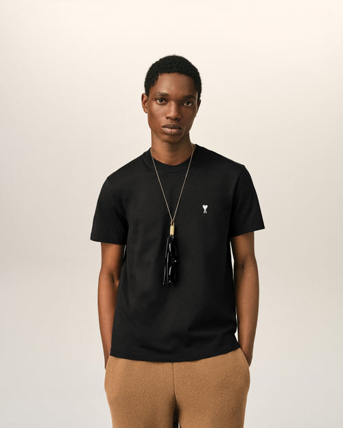 Black Cotton Ami De Coeur T-shirt - 2 - Ami Paris