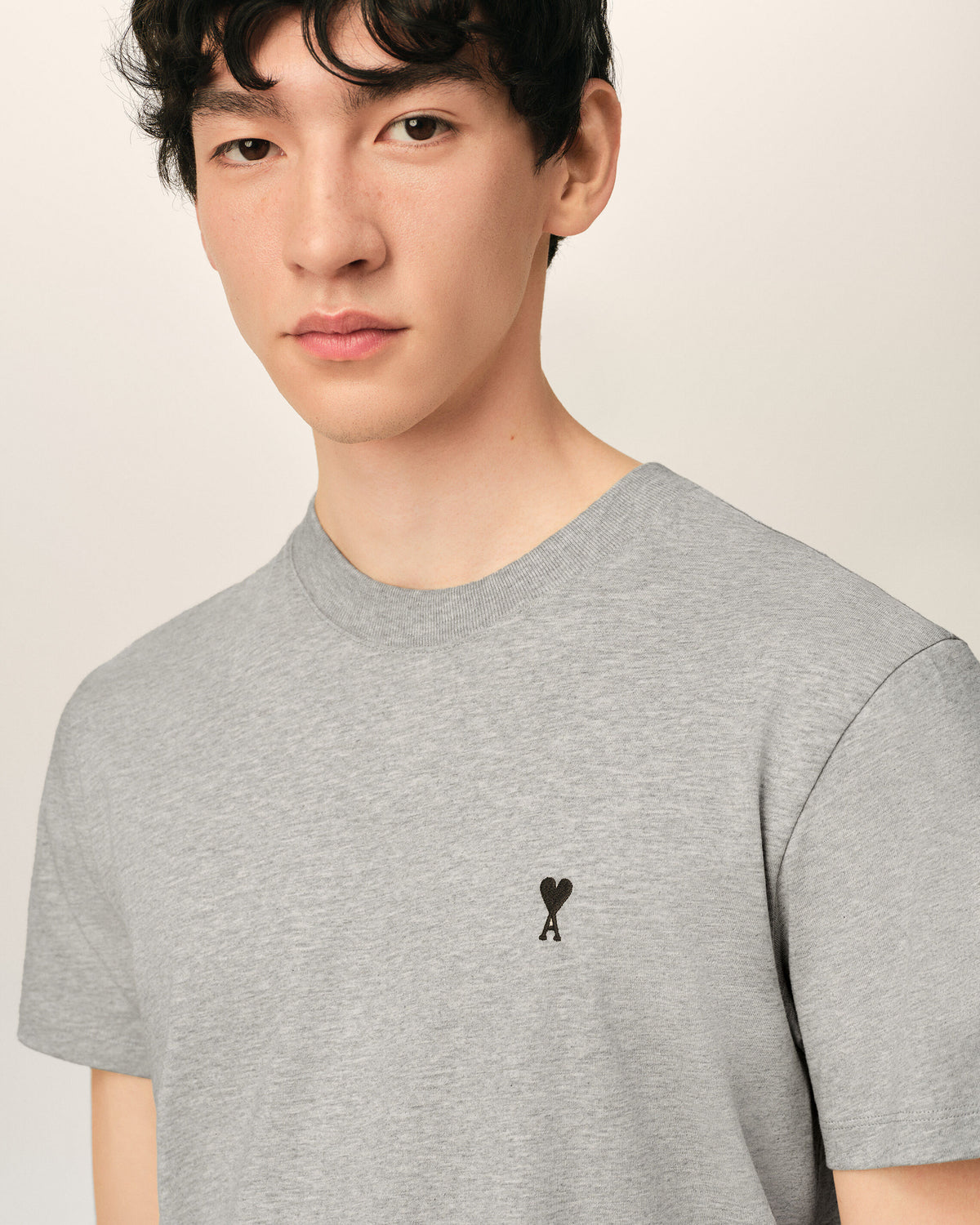 Camiseta Ami de Cœur de algodón gris - 4