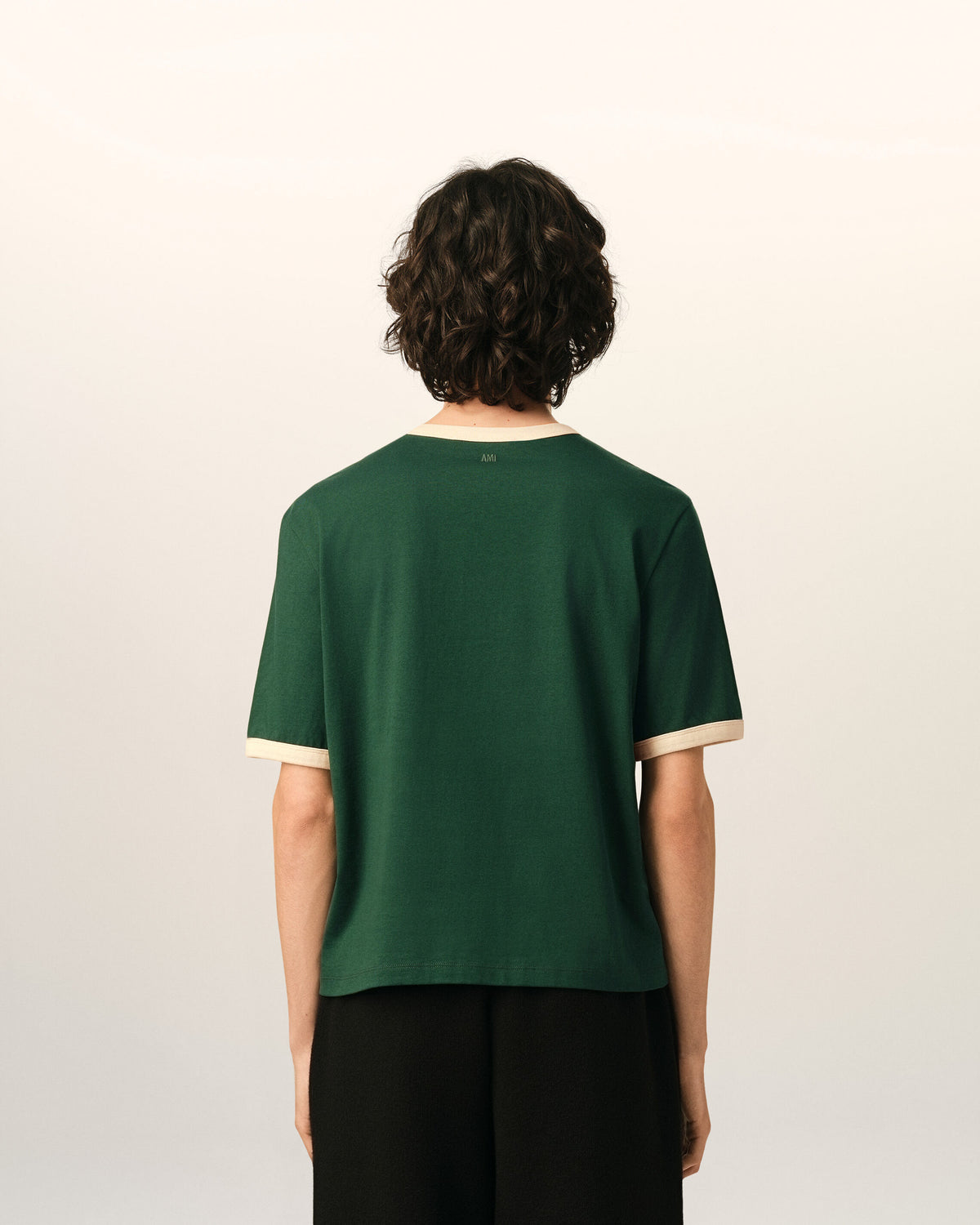 Green contrasted cotton t-shirt with Ami de Coeur - 5
