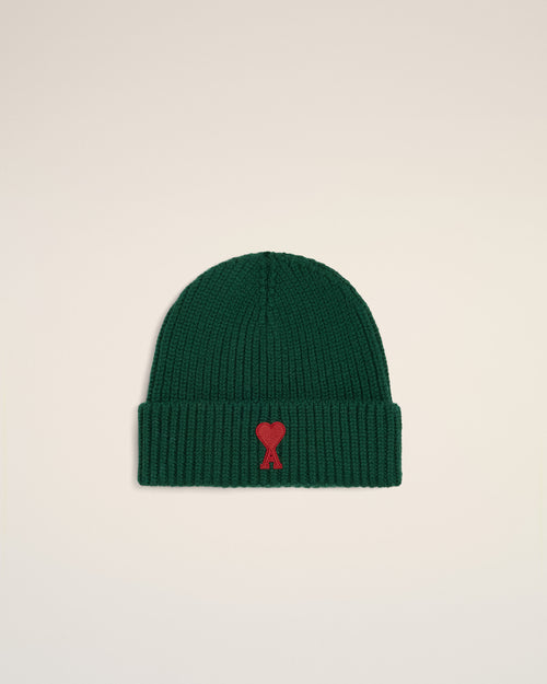 Bonnet vert en laine Ami de Coeur - Femme - 5 - AMI Paris - Ami Paris