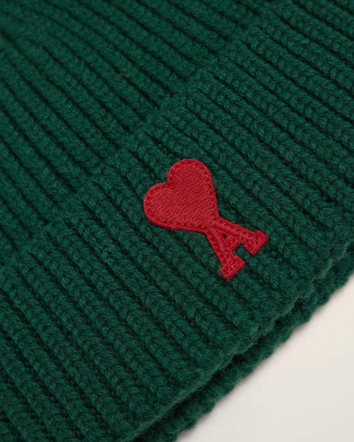 Bonnet vert en laine Ami de Coeur - Homme - 3 - AMI Paris - Ami Paris