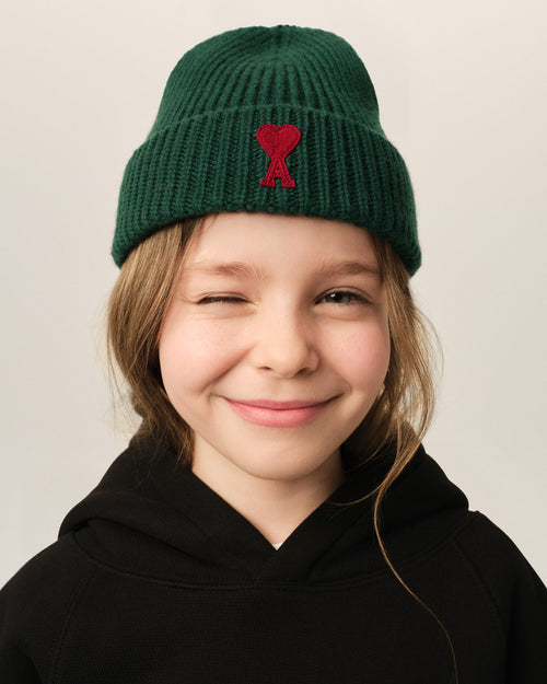 Bonnet vert en laine Ami de Coeur - Femme - 6 - AMI Paris - Ami Paris