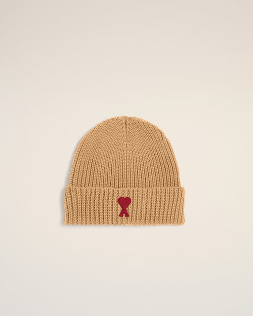Bonnet marron en laine Ami de Coeur - Femme - 5 - AMI Paris - Ami Paris