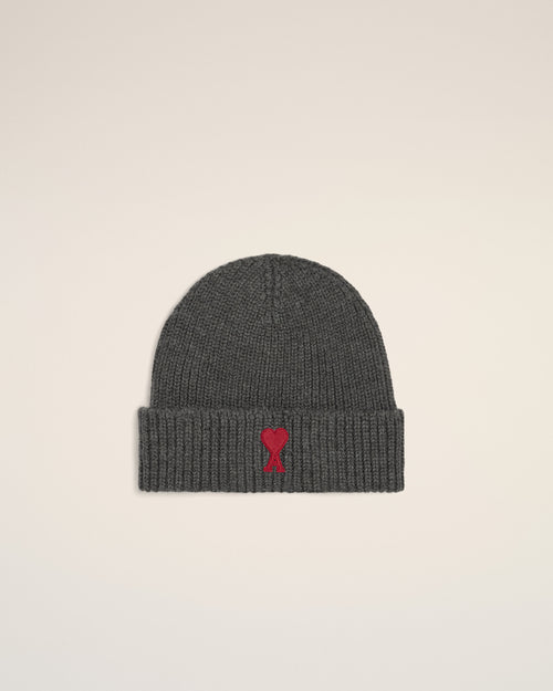 Bonnet gris en laine Ami de Coeur - Femme - 5 - AMI Paris - Ami Paris