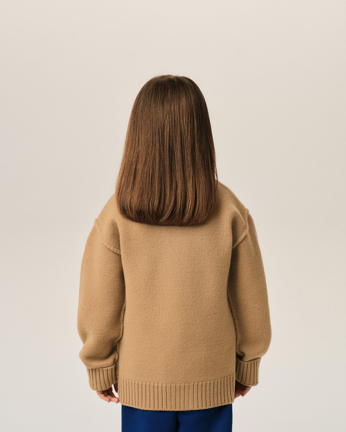 Brown wool cardigan with Ami de Coeur - 8