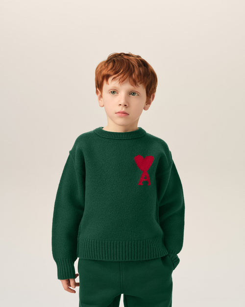 Pull vert en laine Ami de Coeur - Homme - 2 - AMI Paris - Ami Paris