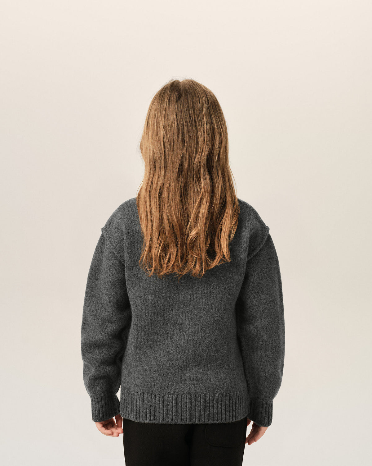 Pull gris en laine Ami de Coeur - 8
