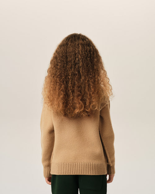 Pull Marron Col Rond Ami De Coeur En Laine - Femme - 8 - AMI Paris - Ami Paris