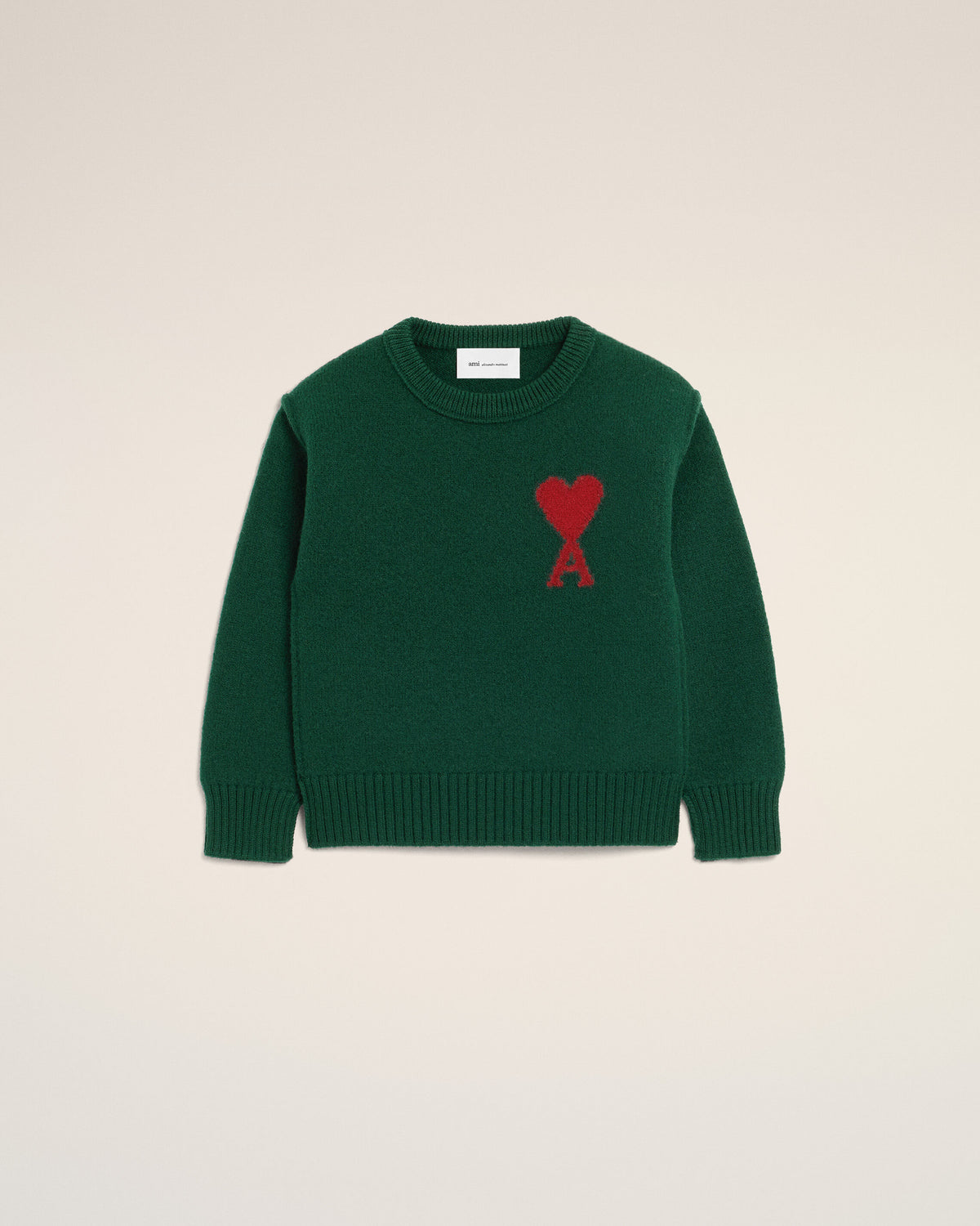 Pull vert en laine Ami de Coeur - 5