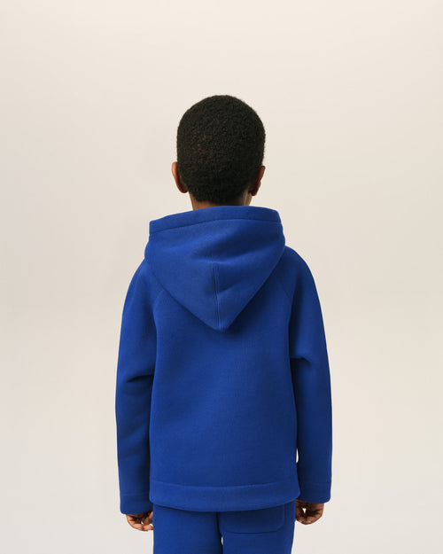 Blue cotton hoodie with Ami de Coeur - Man - 4 - AMI Paris - Ami Paris