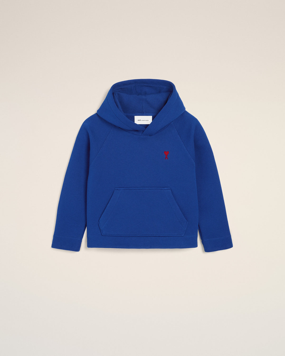 Blue cotton hoodie with Ami de Coeur - 1