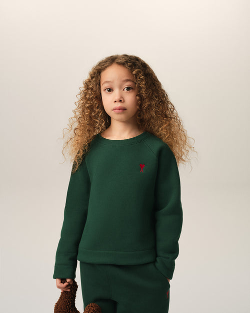 Sweatshirt vert en coton Ami de Coeur - Femme - 6 - AMI Paris - Ami Paris