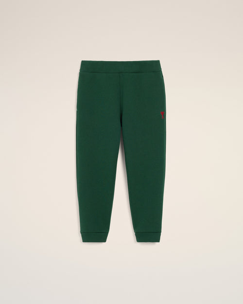Green cotton track pants with Ami de Coeur - 1 - Ami Paris