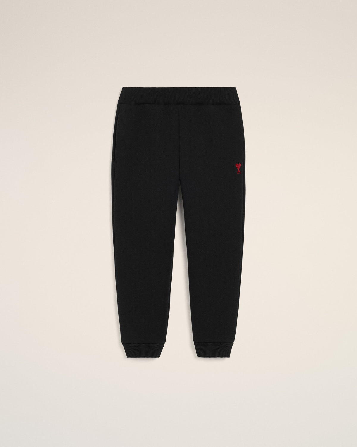 Black cotton track pants with Ami de Coeur - 1