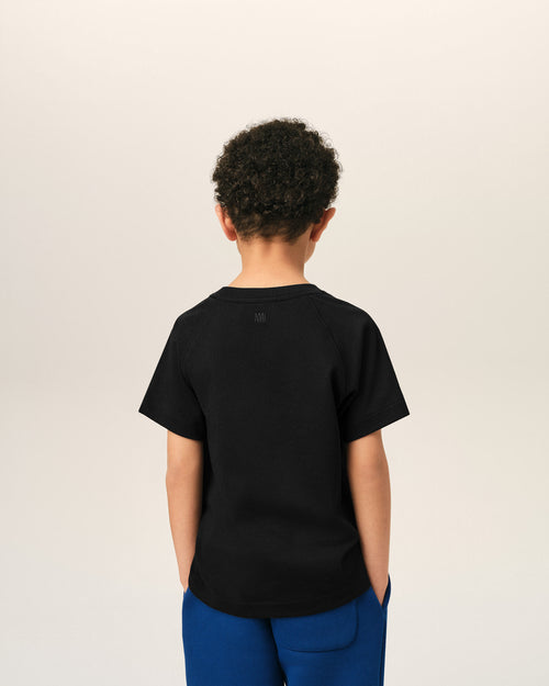 Black cotton t-shirt with Ami de Coeur - Man - 4 - AMI Paris - Ami Paris