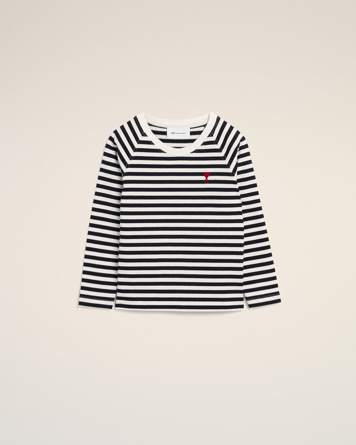 Black and white mariniere cotton t-shirt with Ami de Coeur - 1