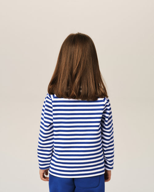 Camiseta marinera Ami de Cœur de algodón azul y blanco - Mujer - 8 - AMI Paris - Ami Paris