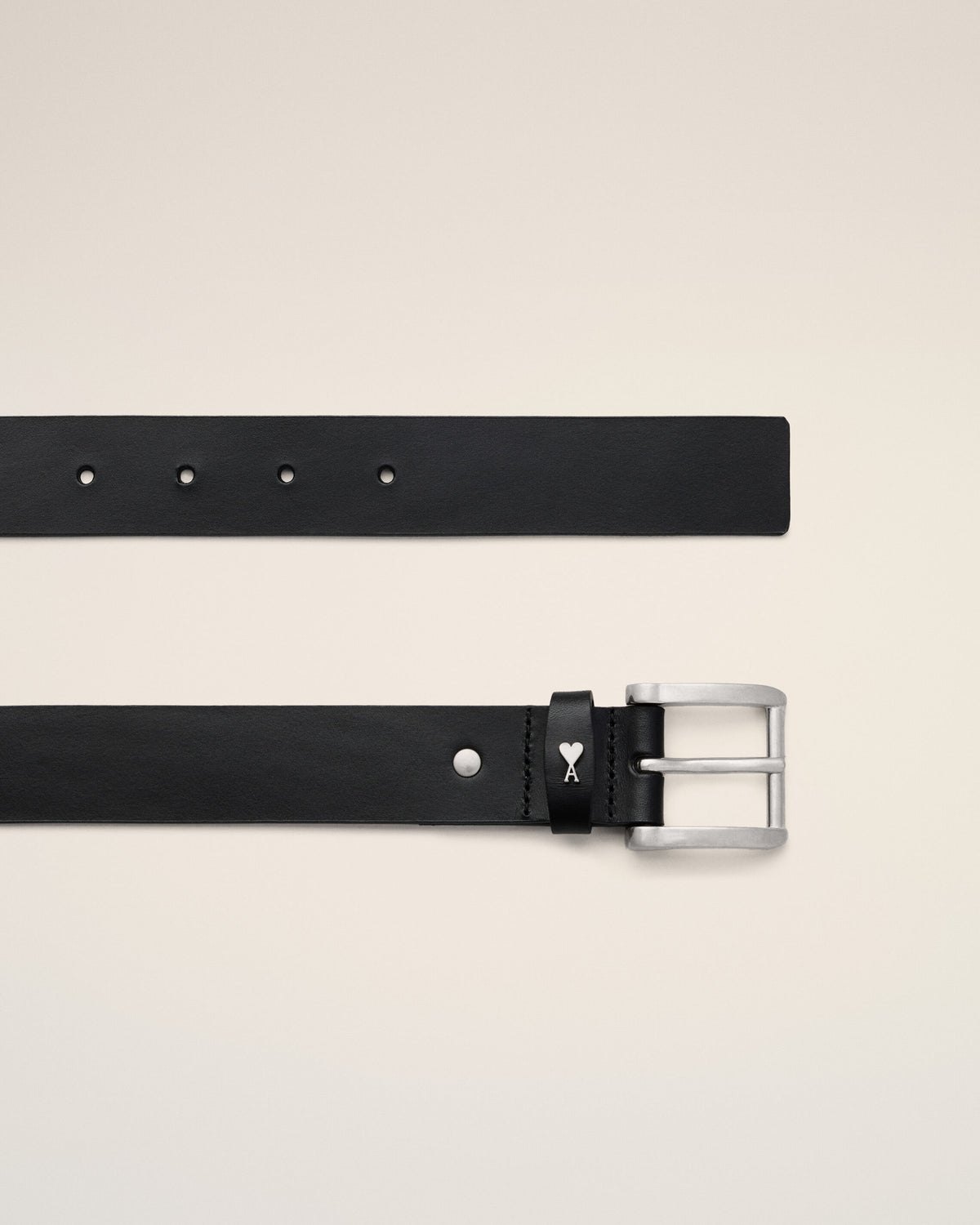 Black Cowhide Leather Paris Paris Belt - 4