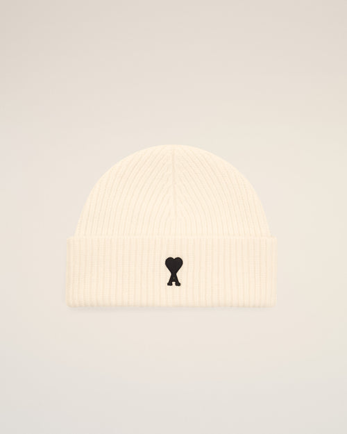 Bonnet Blanc Ami De Coeur En Laine - Femme - 7 - AMI Paris - Ami Paris