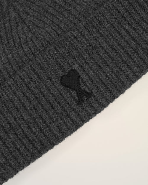 Grey Wool Ami De Coeur Beanie - Woman - 9 - AMI Paris - Ami Paris