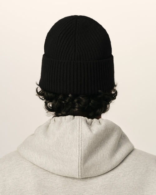 Bonnet noir en laine Ami de Coeur - Homme - 6 - AMI Paris - Ami Paris