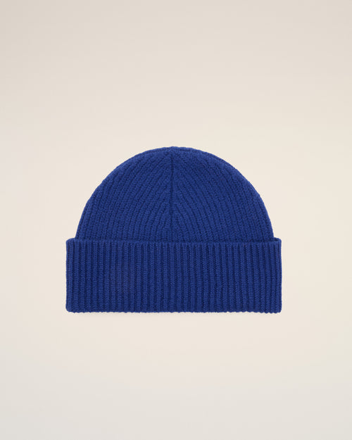 Blue wool beanie with Ami de Coeur - Woman - 10 - AMI Paris - Ami Paris