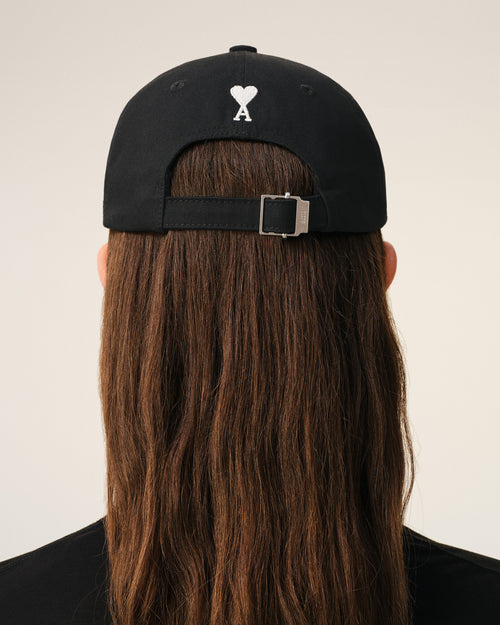 Black Cotton Thank You For Being A Friend Embroidery Cap - Woman - 12 - AMI Paris - Ami Paris