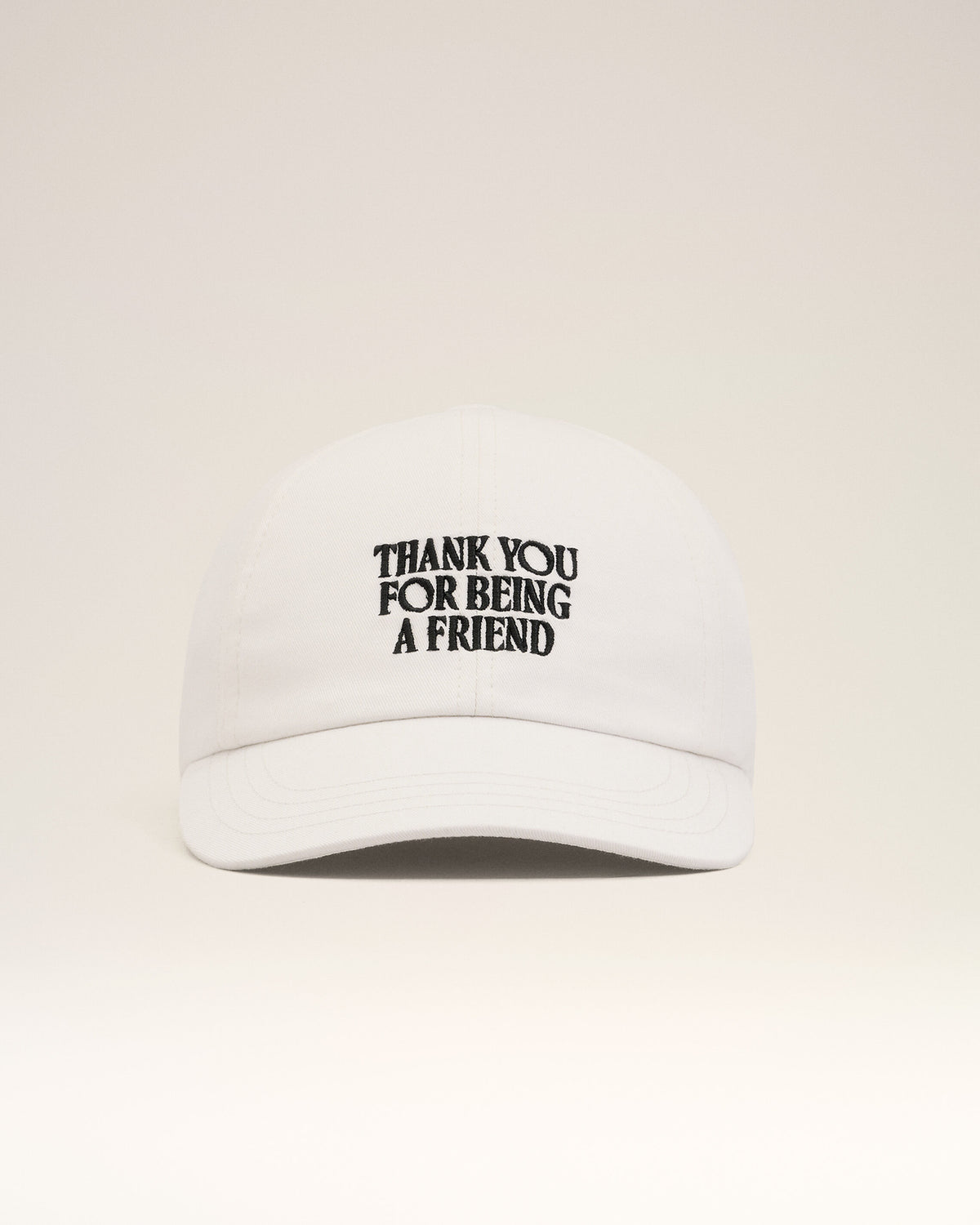 Casquette Blanche Broderie Thank You For Being A Friend en Coton - 4