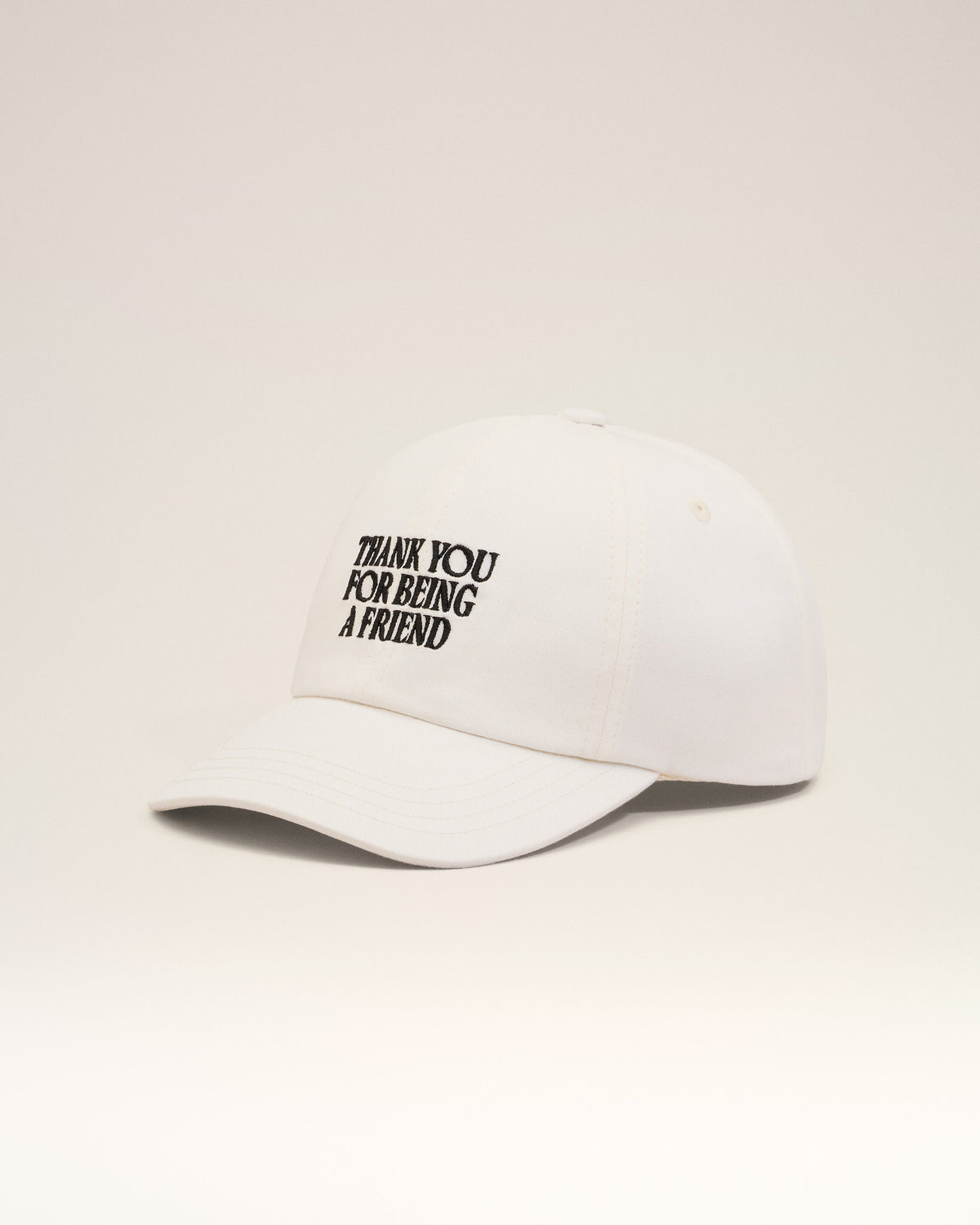 Casquette Blanche Broderie Thank You For Being A Friend en Coton - 7