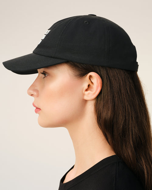 Black Cotton Thank You For Being A Friend Embroidery Cap - Woman - 11 - AMI Paris - Ami Paris
