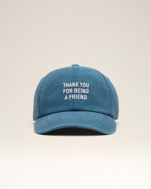 Blaue Baumwoll-Cap „Thank you for being a friend“ - Herren - 4 - AMI Paris - Ami Paris