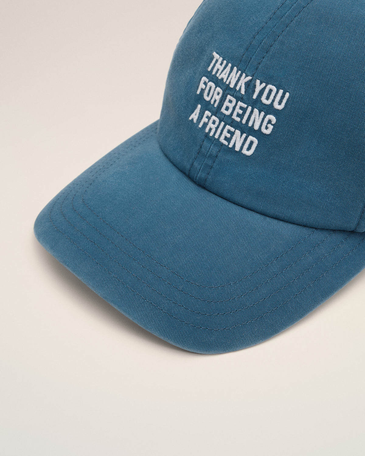 Blaue Baumwoll-Cap „Thank you for being a friend“ - 3