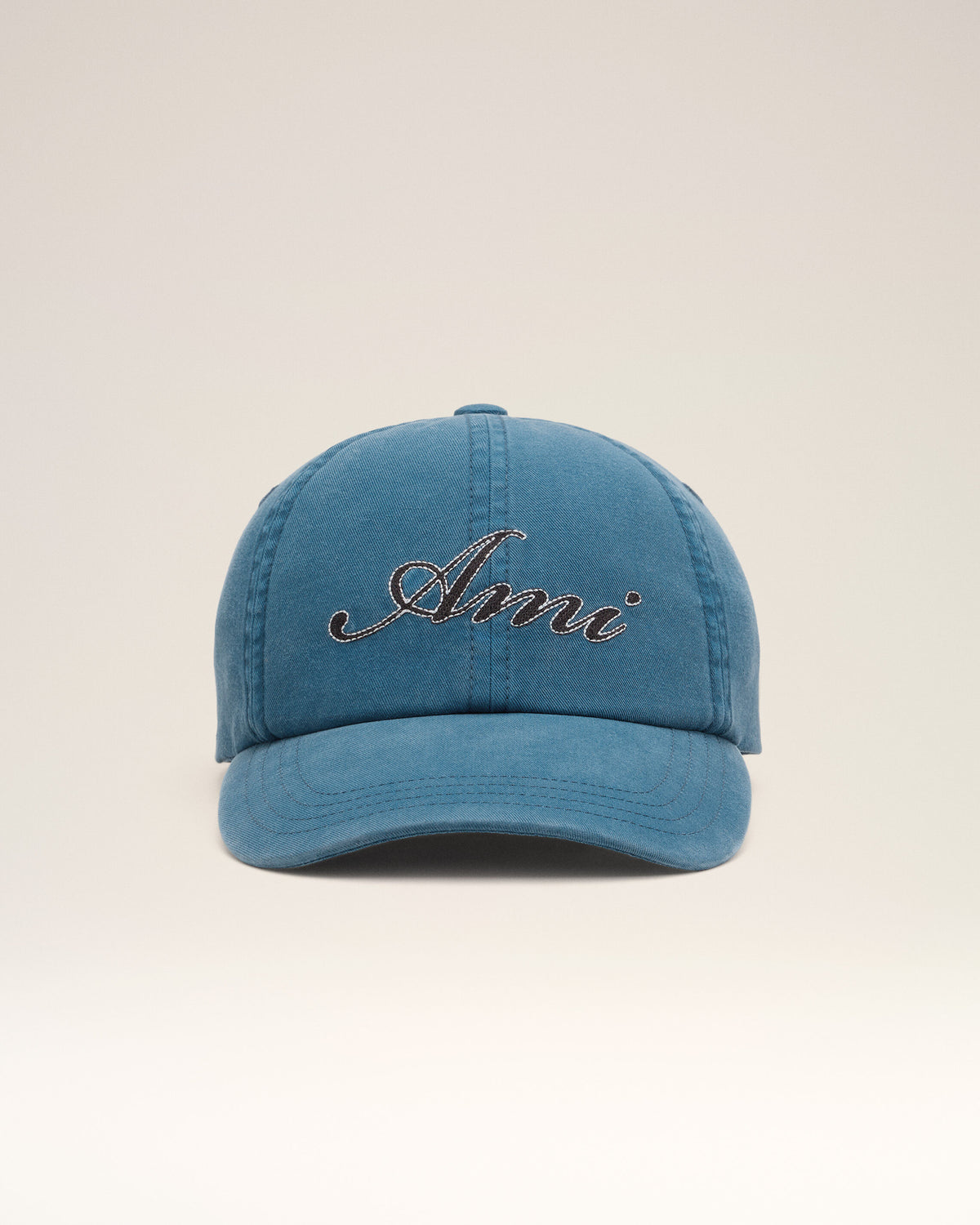 Blue cotton cap with Ami Paris embroidery - 11