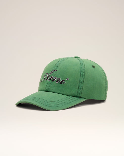 Green cotton cap with Ami Paris embroidery - 1 - Ami Paris