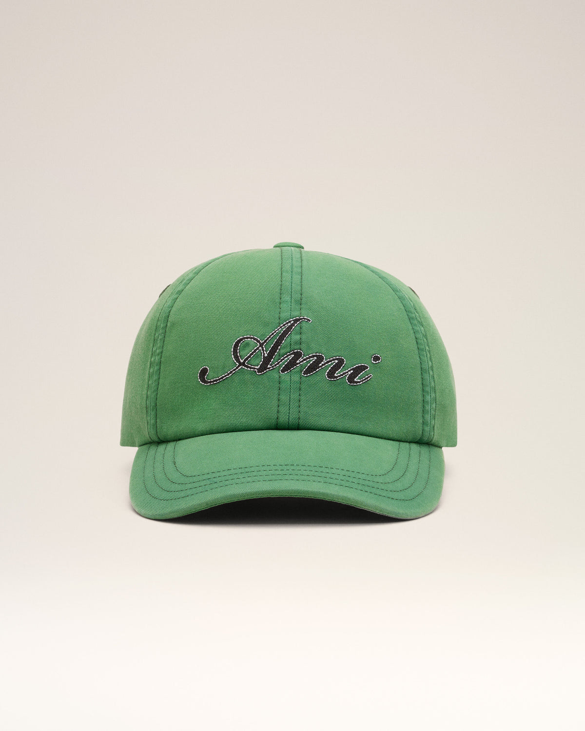 Casquette verte en coton broderie Ami Paris - 4