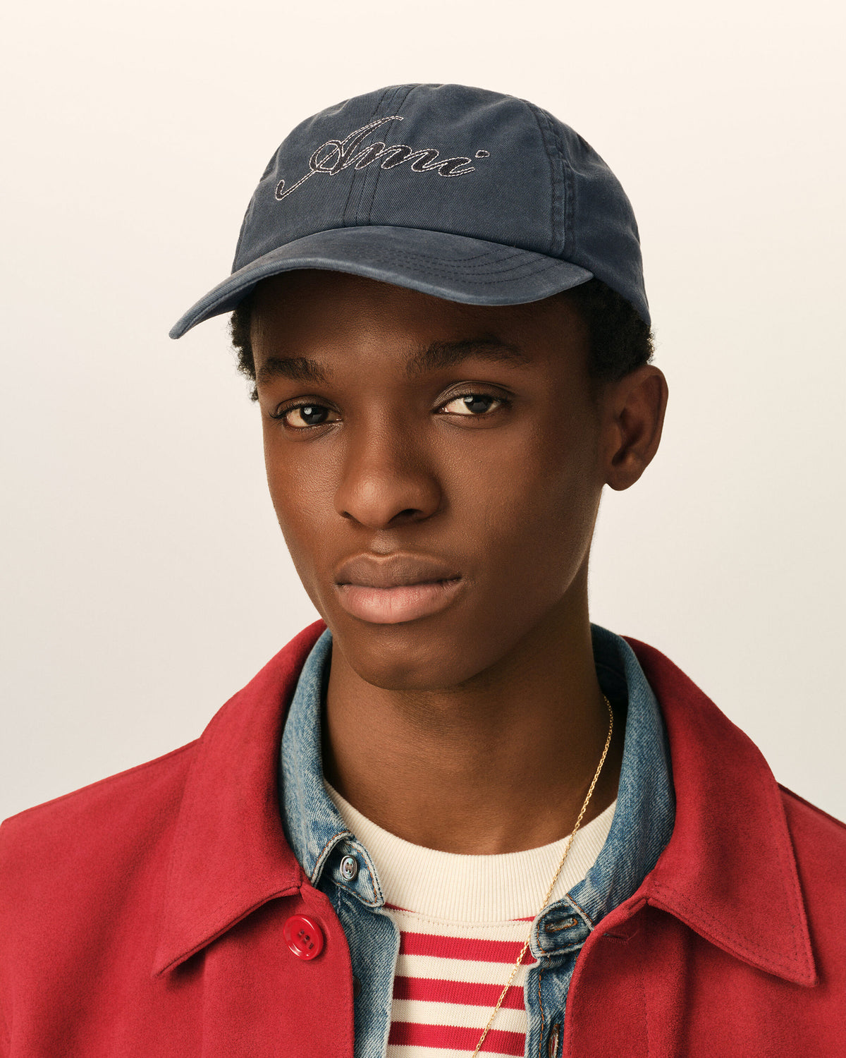 Casquette noire en coton broderie Ami Paris - 2