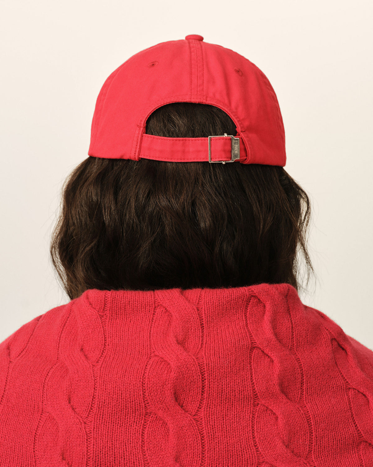 Red cotton cap with Ami Paris embroidery - 13