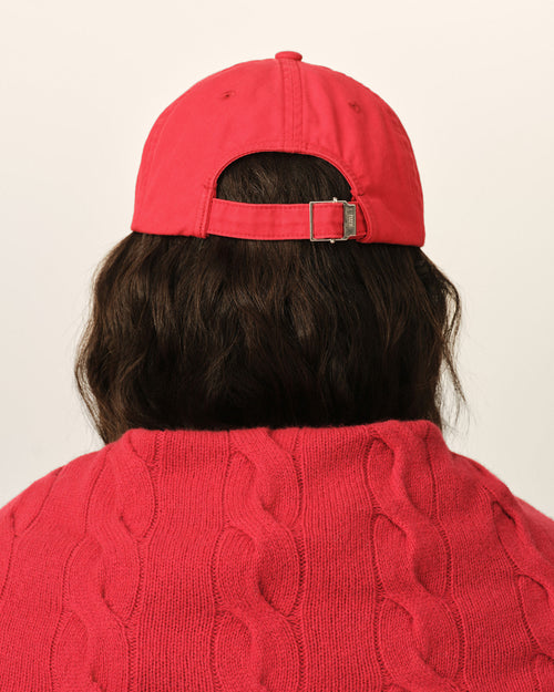 Red cotton cap with Ami Paris embroidery - Woman - 13 - AMI Paris - Ami Paris