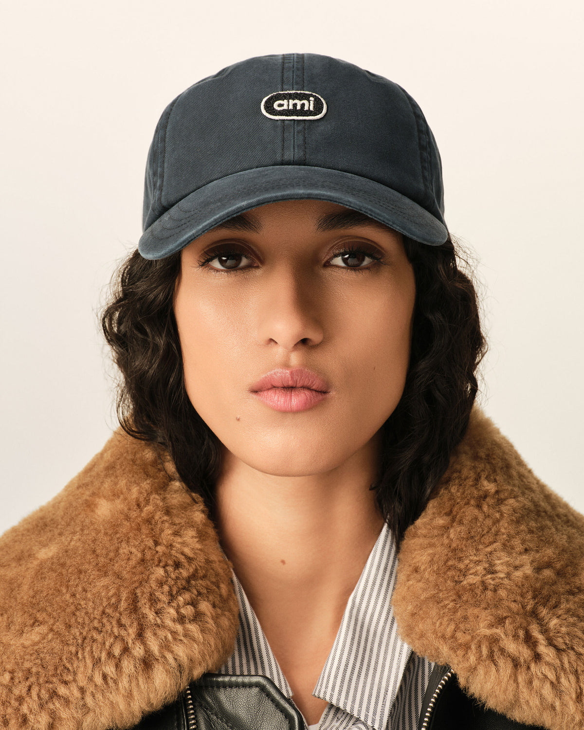 Black cotton cap with Ami patch - 8