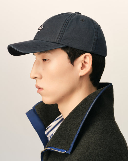 Black cotton cap with Ami patch - Man - 5 - AMI Paris - Ami Paris