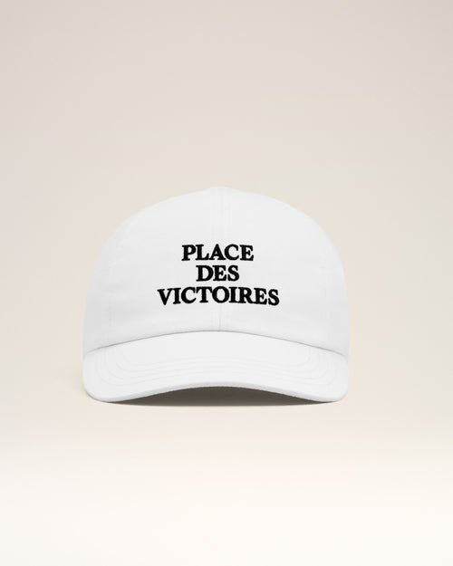 White cotton cap with "Place des Victoires" print - Man - 4 - AMI Paris - Ami Paris