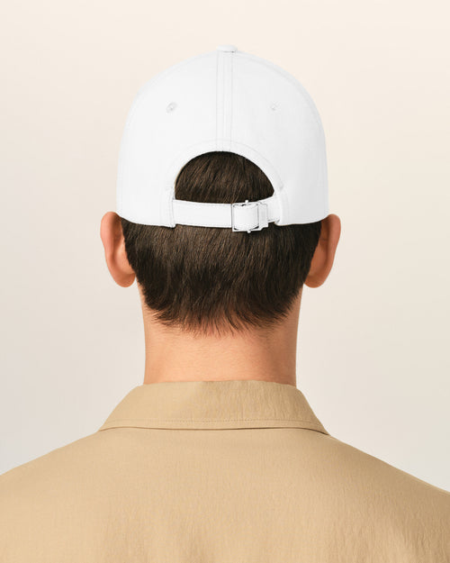 White cotton cap with "Place des Victoires" print - Man - 6 - AMI Paris - Ami Paris
